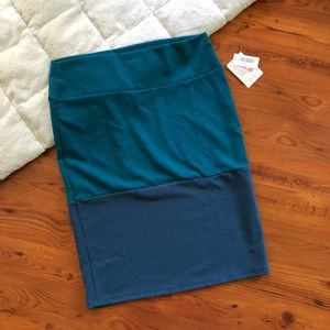 LuLaRoe Cassie Color Block Skirt Size 2XL
